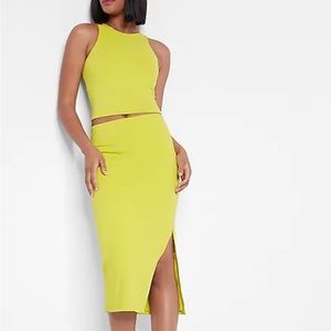 Express’s High Waisted Body Contour Midi Skirt